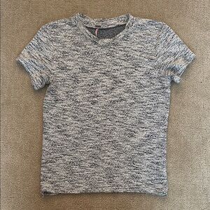 Free People Black and White Short Sleeve Tee